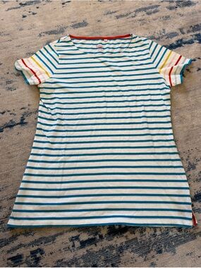 Boden Breton Stripes Ahead of the Rest Tshirt Top Short Sleeve Size 8